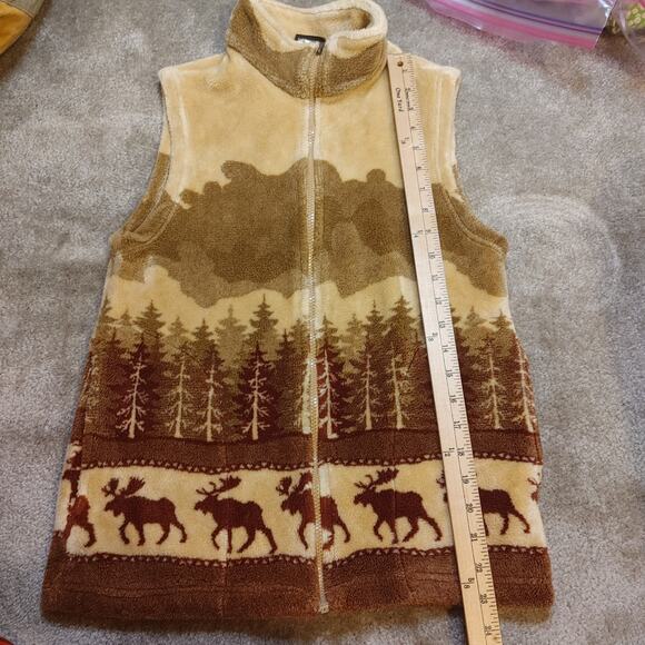 Cityscape Plush Vest Moose Size Medium Acrylic Moose Tree Nature HIking Camping - Picture 4 of 9